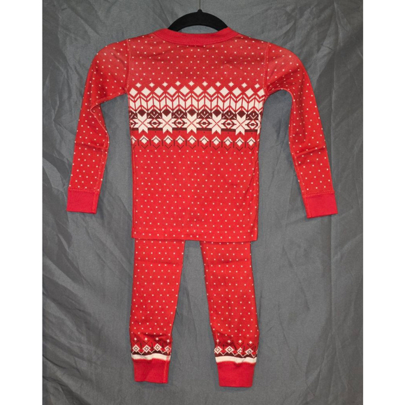 Kids Hanna Andersson Pajama Set Red/White Size 4 - Picture 2 of 4